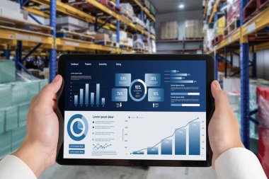 İş veri paneli, pazarlama stratejisi planlaması için iş zekası analizi sunar. Müşteri taleplerini analiz etmek ve iş dünyasının geleceğini önceden görmek için büyük veriler sunulur.