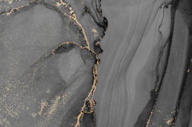 Mermer mürekkep soyut sanatının orijinal resmi. Örnek bir orjinal tablodan yüksek çözünürlüklü fotoğraf. Karargah kağıt dokusuna pürüzsüz mermer desen oluşturmak için soyut resim yapıldı.