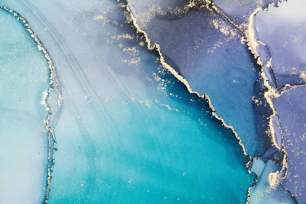 Mermer mürekkep soyut sanatının orijinal resmi. Örnek bir orjinal tablodan yüksek çözünürlüklü fotoğraf. Karargah kağıt dokusuna pürüzsüz mermer desen oluşturmak için soyut resim yapıldı.