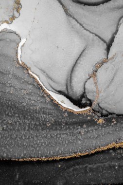 Mermer mürekkep soyut sanatının orijinal resmi. Örnek bir orjinal tablodan yüksek çözünürlüklü fotoğraf. Karargah kağıt dokusuna pürüzsüz mermer desen oluşturmak için soyut resim yapıldı.