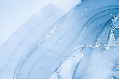 Mermer mürekkep soyut sanatının orijinal resmi. Örnek bir orjinal tablodan yüksek çözünürlüklü fotoğraf. Karargah kağıt dokusuna pürüzsüz mermer desen oluşturmak için soyut resim yapıldı.