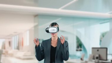 Analiz edilmiş iş dünyasının VR 'sini açmaya başlayın ofis değişikliğinde büyük verileri finanse edin küresel arayüz dijital bilgi ağı teknolojisi animasyonunu sunucuya yükleyin. Kısıtlanma.