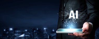 Yapay zeka mühendisliği, büyük veri ve yapay zeka makinesi kavramında yapay zeka beyin işlemcisiyle iş desteği için üretken yapay zeka kullanmayı öğrenen insan etkileşimi. Faas