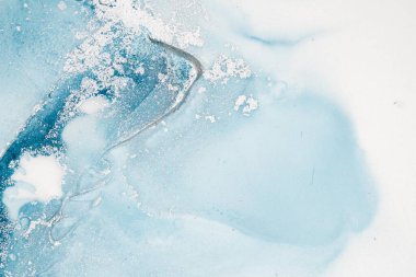 Mermer mürekkep soyut sanatının orijinal resmi. Örnek bir orjinal tablodan yüksek çözünürlüklü fotoğraf. Karargah kağıt dokusuna pürüzsüz mermer desen oluşturmak için soyut resim yapıldı.