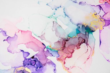 Mermer mürekkep soyut sanatının orijinal resmi. Örnek bir orjinal tablodan yüksek çözünürlüklü fotoğraf. Karargah kağıt dokusuna pürüzsüz mermer desen oluşturmak için soyut resim yapıldı.