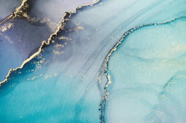 Mermer mürekkep soyut sanatının orijinal resmi. Örnek bir orjinal tablodan yüksek çözünürlüklü fotoğraf. Karargah kağıt dokusuna pürüzsüz mermer desen oluşturmak için soyut resim yapıldı.