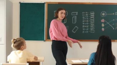 Asyalı kız sınıfın önünde kendinden emin bir şekilde yürürken beyaz bir öğretmen gönüllü istiyor. Zeki öğrenci, öğretmenler el çırparken elini kaldırdı ve soruyu cevapladı. Pedagoji.