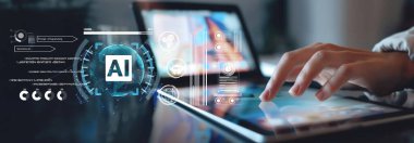 Yapay zeka mühendisliği, büyük veri ve yapay zeka makinesi kavramında yapay zeka beyin işlemcisiyle iş desteği için üretken yapay zeka kullanmayı öğrenen insan etkileşimi. EIDE