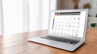 Kişisel düzenleyici ve çevrimiçi iş için mod zamanlama planlaması için bilgisayar yazılım uygulaması takvimiName