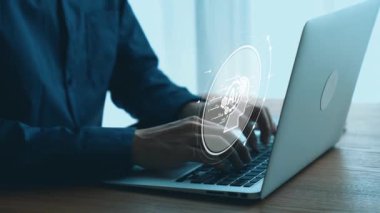 Yapay zeka mühendisliği, büyük veri ve yapay zeka makinesi kavramında yapay zeka beyin işlemcisiyle iş desteği için üretken yapay zeka kullanmayı öğrenen insan etkileşimi. Kullanıcı Kimliği