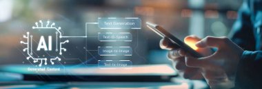 Yapay zeka mühendisliği, büyük veri ve yapay zeka makinesi kavramında yapay zeka beyin işlemcisiyle iş desteği için üretken yapay zeka kullanmayı öğrenen insan etkileşimi. EIDE