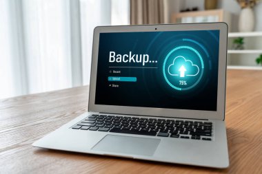 Yedek Depolama Verisi İnternet Teknolojisi İş Konsepti. Veritabanı depolama teknolojisi dosya aktarım paylaşımı, siber, büyük veri bilgileri, internet bankacılığı uygulaması indirme işlemi kolayca yapılır