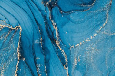 Mermer mürekkep soyut sanatının orijinal resmi. Örnek bir orjinal tablodan yüksek çözünürlüklü fotoğraf. Karargah kağıt dokusuna pürüzsüz mermer desen oluşturmak için soyut resim yapıldı.