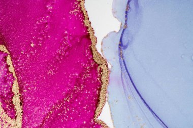 Mermer mürekkep soyut sanatının orijinal resmi. Örnek bir orjinal tablodan yüksek çözünürlüklü fotoğraf. Karargah kağıt dokusuna pürüzsüz mermer desen oluşturmak için soyut resim yapıldı.