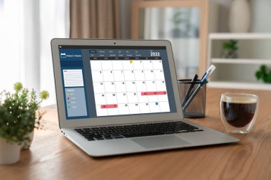 Kişisel düzenleyici ve çevrimiçi iş için mod zamanlama planlaması için bilgisayar yazılım uygulaması takvimiName