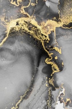 Mermer mürekkep soyut sanatının orijinal resmi. Örnek bir orjinal tablodan yüksek çözünürlüklü fotoğraf. Karargah kağıt dokusuna pürüzsüz mermer desen oluşturmak için soyut resim yapıldı.