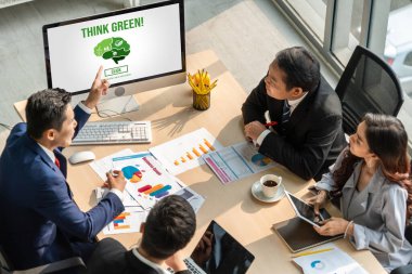 Model şirket işleri için yeşil iş dönüşümü yeşil pazarlama stratejisine teşekkür etmek için