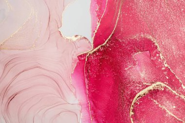 Mermer mürekkep soyut sanatının orijinal resmi. Örnek bir orjinal tablodan yüksek çözünürlüklü fotoğraf. Karargah kağıt dokusuna pürüzsüz mermer desen oluşturmak için soyut resim yapıldı.