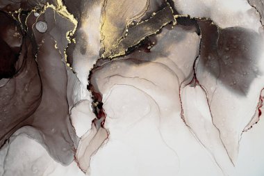 Mermer mürekkep soyut sanatının orijinal resmi. Örnek bir orjinal tablodan yüksek çözünürlüklü fotoğraf. Karargah kağıt dokusuna pürüzsüz mermer desen oluşturmak için soyut resim yapıldı.