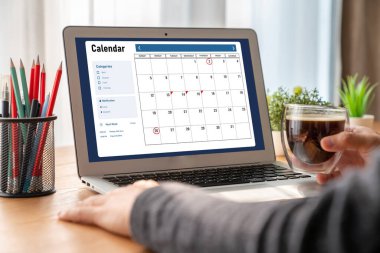 Kişisel düzenleyici ve çevrimiçi iş için mod zamanlama planlaması için bilgisayar yazılım uygulaması takvimiName