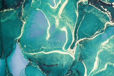 Mermer mürekkep soyut sanatının orijinal resmi. Örnek bir orjinal tablodan yüksek çözünürlüklü fotoğraf. Karargah kağıt dokusuna pürüzsüz mermer desen oluşturmak için soyut resim yapıldı.