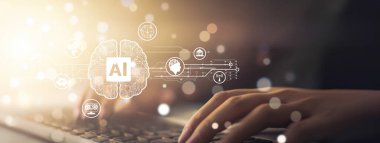 Yapay zeka mühendisliği, büyük veri ve yapay zeka makinesi kavramında yapay zeka beyin işlemcisiyle iş desteği için üretken yapay zeka kullanmayı öğrenen insan etkileşimi. EIDE