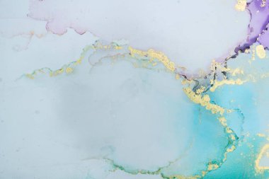 Mermer mürekkep soyut sanatının orijinal resmi. Örnek bir orjinal tablodan yüksek çözünürlüklü fotoğraf. Karargah kağıt dokusuna pürüzsüz mermer desen oluşturmak için soyut resim yapıldı.