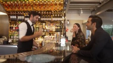 Lüks barlarda cin kokteyli ya da tonik servisi yapan zeki barmenlere odaklanmak, sıcak gece kulübünün arka planında VIP müşteri çiftiyle canlı sohbetler yapmak. Vinosity.