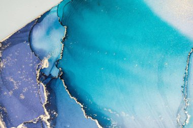 Mermer mürekkep soyut sanatının orijinal resmi. Örnek bir orjinal tablodan yüksek çözünürlüklü fotoğraf. Karargah kağıt dokusuna pürüzsüz mermer desen oluşturmak için soyut resim yapıldı.