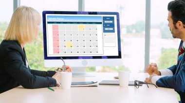 Kişisel düzenleyici ve çevrimiçi iş için mod zamanlama planlaması için bilgisayar yazılım uygulaması takvimiName