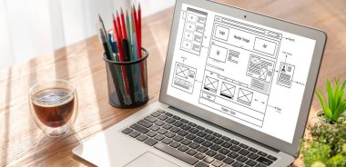 Web sitesi tasarım yazılımı çevrimiçi perakende ticaret ve e-ticaret için model şablonu sağlar