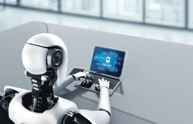 Müşteri sorularına otomatik olarak cevap veren mod çevrimiçi iş için Chatbot yazılım uygulaması