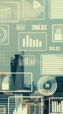 İş verileri analitik arayüzü akıllı şehrin üzerinde uçuyor ve iş zekasının geleceğini değiştiriyor. Stratejik plan için büyük verileri analiz etmek için bilgisayar yazılımı ve yapay zeka kullanılır .