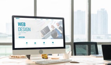 Web sitesi tasarım yazılımı çevrimiçi perakende ticaret ve e-ticaret için model şablonu sağlar