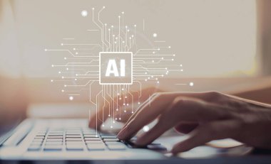 Yapay zeka mühendisliği, büyük veri ve yapay zeka makinesi kavramında yapay zeka beyin işlemcisiyle iş desteği için üretken yapay zeka kullanmayı öğrenen insan etkileşimi. EIDE