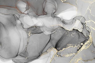 Mermer mürekkep soyut sanatının orijinal resmi. Örnek bir orjinal tablodan yüksek çözünürlüklü fotoğraf. Karargah kağıt dokusuna pürüzsüz mermer desen oluşturmak için soyut resim yapıldı.