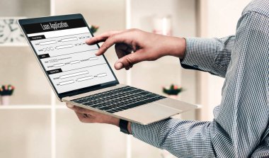 İnternet ağındaki mod dijital bilgi toplama için çevrimiçi kredi başvuru formu