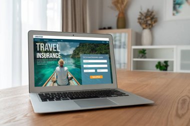 Online travel insurance agency providing worry-free travel trip to travelers snugly clipart