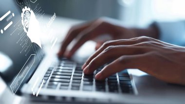 Yapay zeka mühendisliği, büyük veri ve yapay zeka makinesi kavramında yapay zeka beyin işlemcisiyle iş desteği için üretken yapay zeka kullanmayı öğrenen insan etkileşimi. EIDE