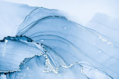 Mermer mürekkep soyut sanatının orijinal resmi. Örnek bir orjinal tablodan yüksek çözünürlüklü fotoğraf. Karargah kağıt dokusuna pürüzsüz mermer desen oluşturmak için soyut resim yapıldı.