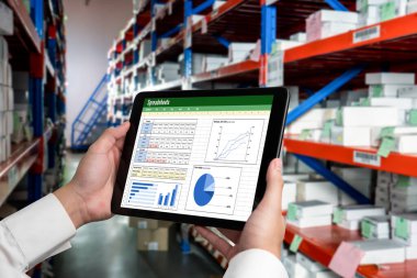 Spreadsheet document information financial startup concept. data and graphs in spreadsheet documents for online analysis project dashboard accounting digital snugly