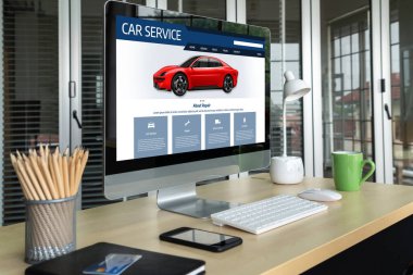 Car service website for online booking repair automobile garage technology snugly