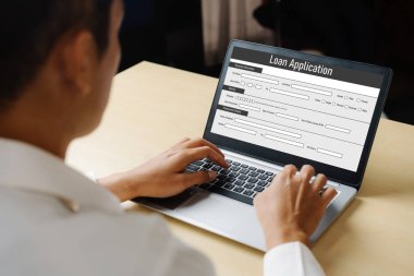 İnternet ağındaki mod dijital bilgi toplama için çevrimiçi kredi başvuru formu