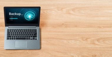 Yedek Depolama Verisi İnternet Teknolojisi İş Konsepti. Veritabanı depolama teknolojisi dosya aktarım paylaşımı, siber, büyük veri bilgileri, internet bankacılığı uygulaması indirme işlemi kolayca yapılır