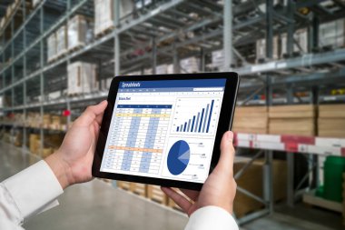 Spreadsheet document information financial startup concept. data and graphs in spreadsheet documents for online analysis project dashboard accounting digital snugly