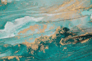 Mermer mürekkep soyut sanatının orijinal resmi. Örnek bir orjinal tablodan yüksek çözünürlüklü fotoğraf. Karargah kağıt dokusuna pürüzsüz mermer desen oluşturmak için soyut resim yapıldı.