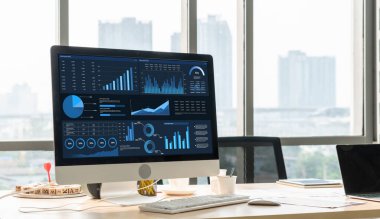 İş veri paneli, pazarlama stratejisi planlaması için iş zekası analizi sunar. Müşteri taleplerini analiz etmek ve iş dünyasının geleceğini önceden görmek için büyük veriler sunulur.