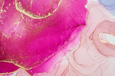 Mermer mürekkep soyut sanatının orijinal resmi. Örnek bir orjinal tablodan yüksek çözünürlüklü fotoğraf. Karargah kağıt dokusuna pürüzsüz mermer desen oluşturmak için soyut resim yapıldı.