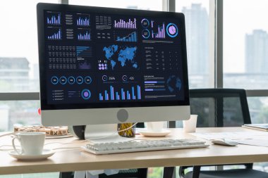 İş veri paneli, pazarlama stratejisi planlaması için iş zekası analizi sunar. Müşteri taleplerini analiz etmek ve iş dünyasının geleceğini önceden görmek için büyük veriler sunulur.