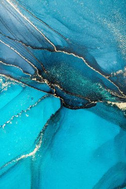 Mermer mürekkep soyut sanatının orijinal resmi. Örnek bir orjinal tablodan yüksek çözünürlüklü fotoğraf. Karargah kağıt dokusuna pürüzsüz mermer desen oluşturmak için soyut resim yapıldı.